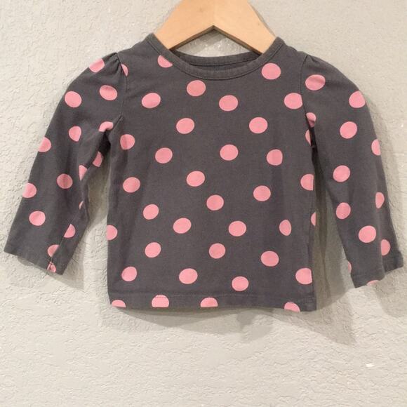 Circo Toddler Baby Girls 12M Polka Dot Long Sleeve‎ Shirt 100% Cotton - Picture 1 of 7